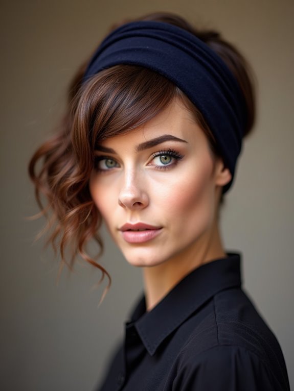 root lifted velvet headband elegance