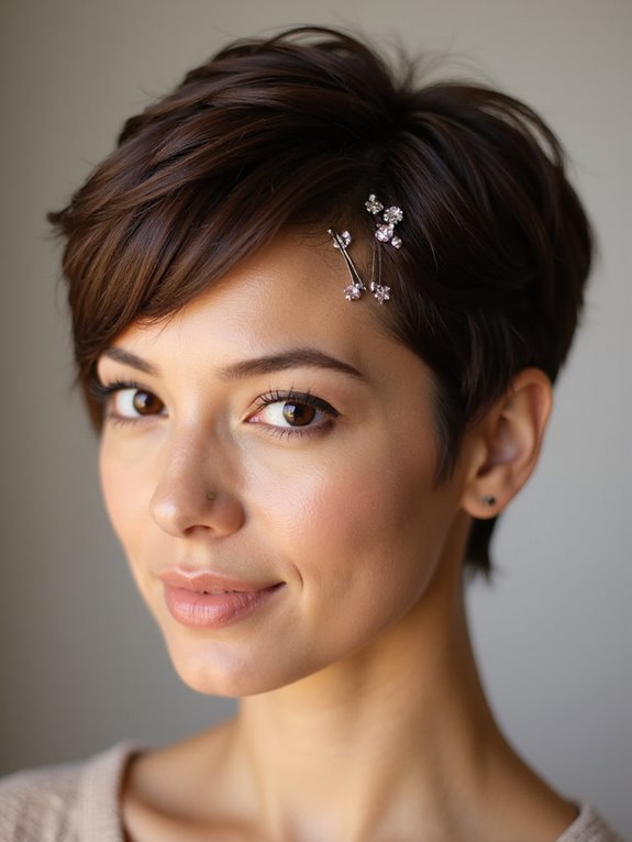 sculpted jeweled micro pixie