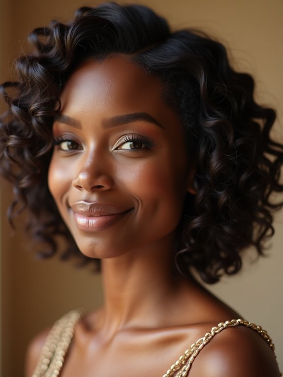short curly natural texture