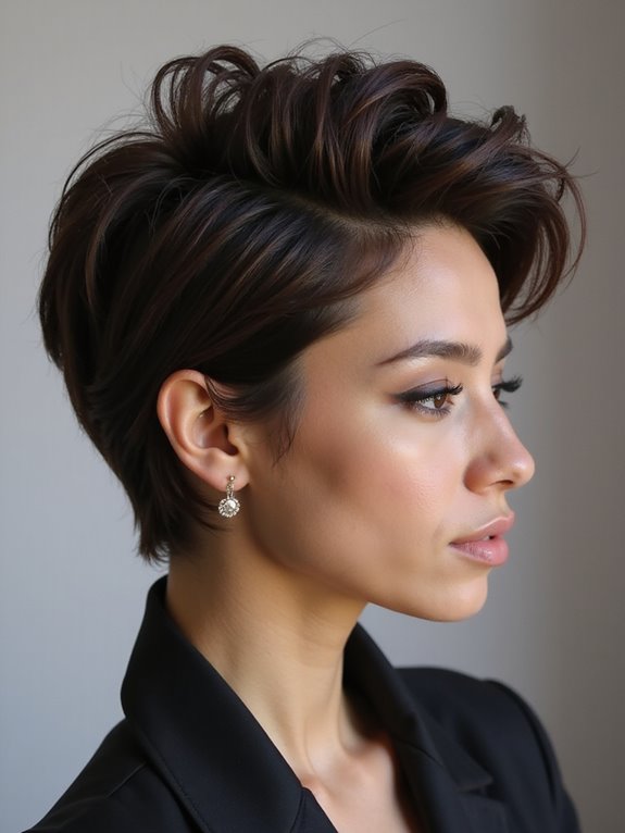 slicked pixie smoky eyes