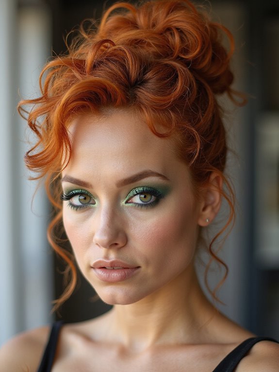 soft messy curly updo