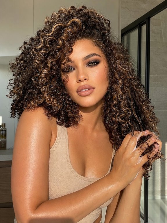 squish conditioner into curls