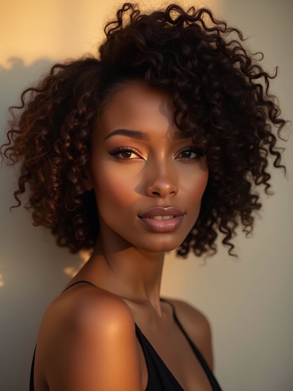 tapered layered curls for movement