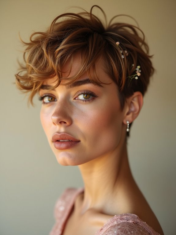 tapered undercut with hidden florals