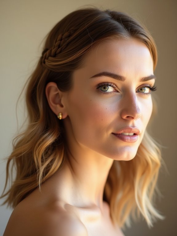 three strand front braid tucked
