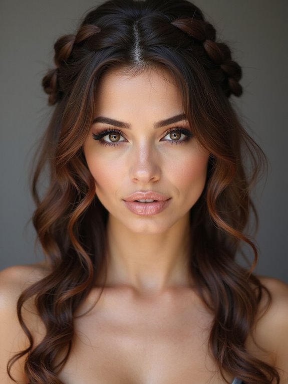 timeless curly french braid
