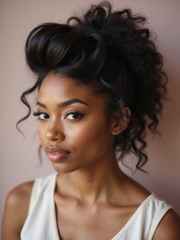 twisted crown with curls