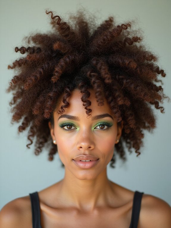 voluminous quick effortless curly puff